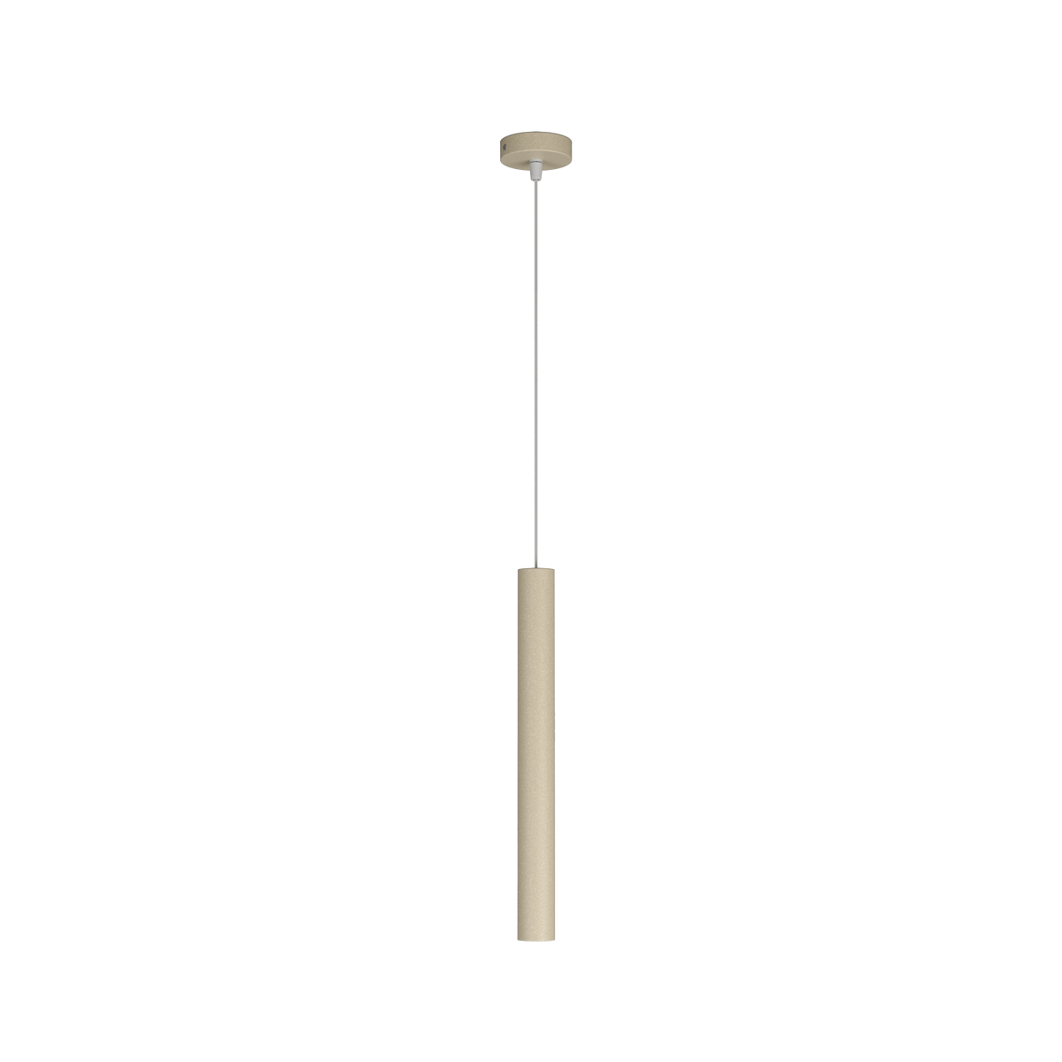 1174/S1-SA ROUND TUBE SOSPENSIONE 1 LUCE SABBIA CAVO CM.250 CON BASE