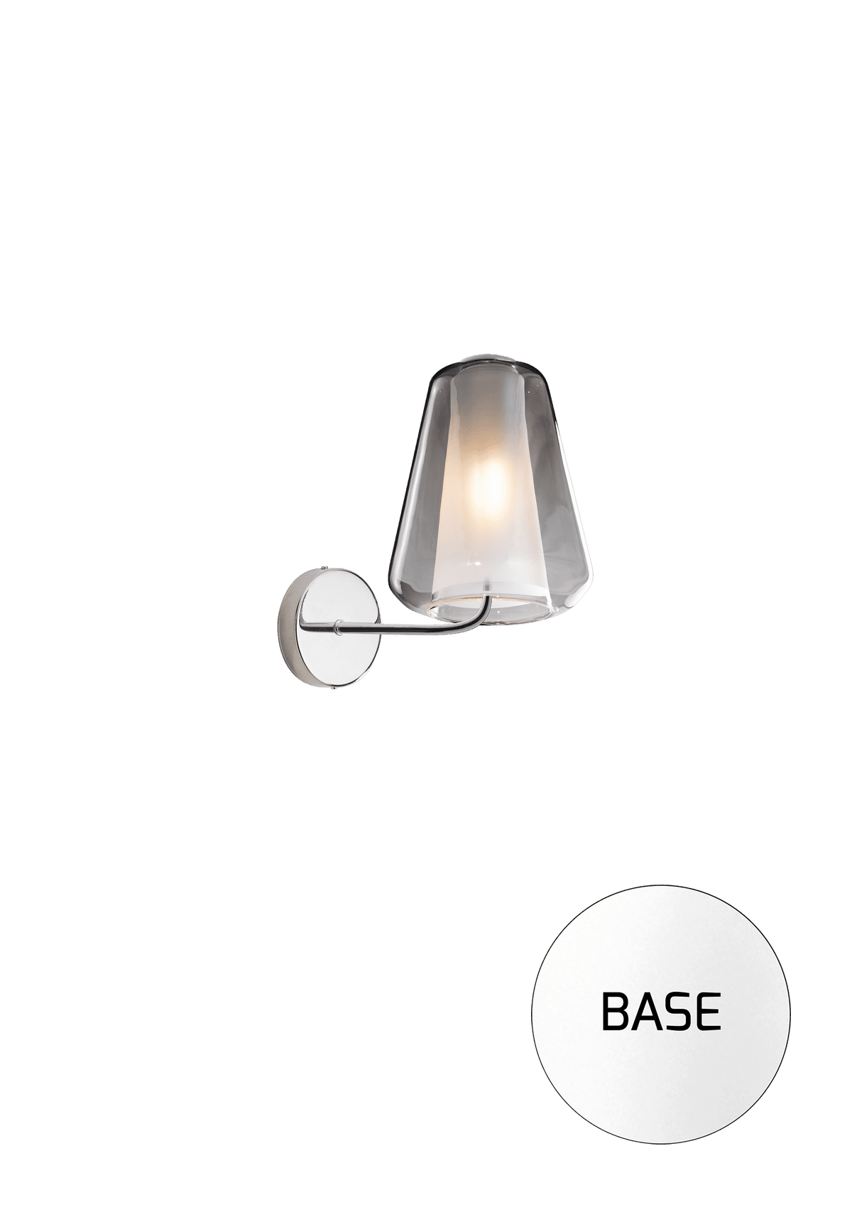 1176BI/A GAMMA-FU DOUBLE SKIN APPLIQUE BIANCO VETRO GAMMA FUME