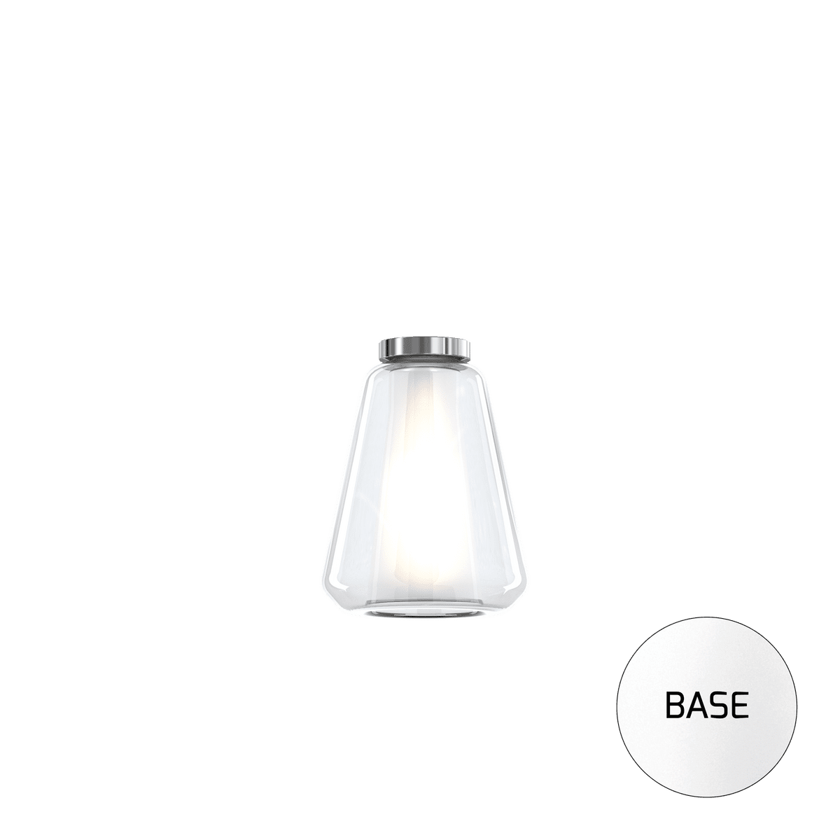1176BI/PL1 GAMMA-TR DOUBLE SKIN PLAFONIERA BIANCO VETRO GAMMA TRASPARENTE