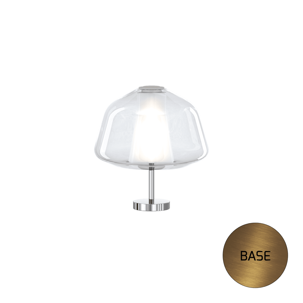 1176OS/P ALPHA-TR DOUBLE SKIN PORTATILE OTTONE SAT. VETRO ALPHA TRASPARENTE