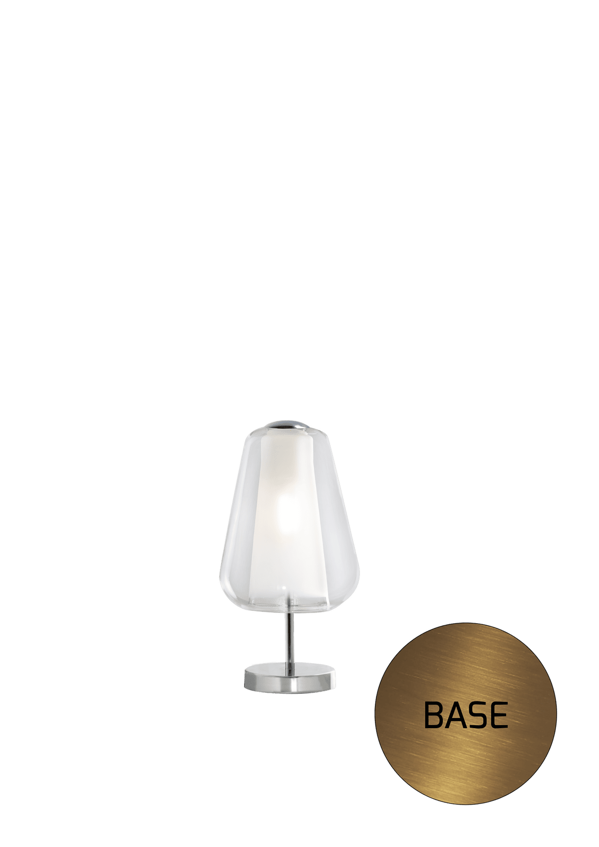1176OS/P GAMMA-TR DOUBLE SKIN PORTATILE OTTONE SAT. VETRO GAMMA TRASPARENTE