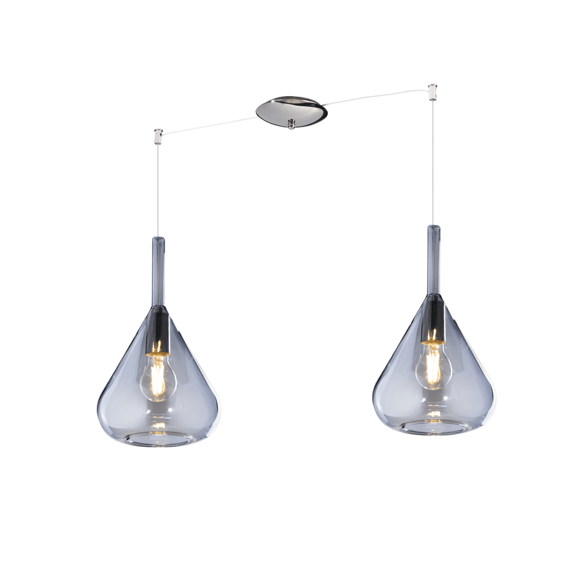 1177CR/S2 S-BL KONA SOSP. CROMO 2 LUCI SPOSTABILE VETRI BLU