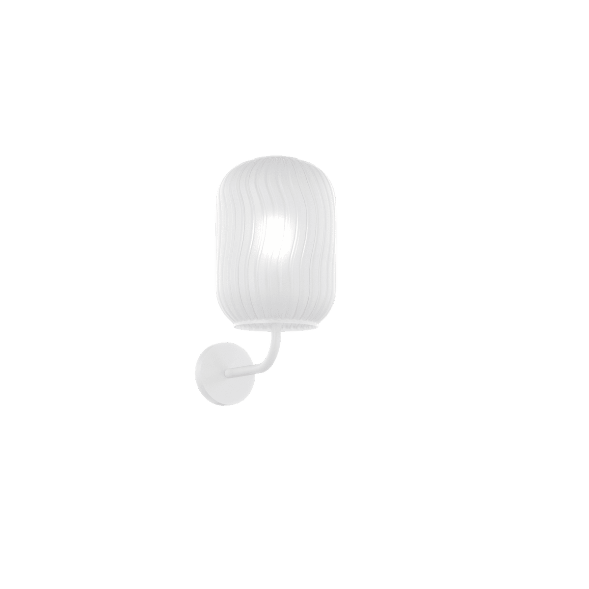 1181BI/AT-BF TENDER APPLIQUE BIANCO 1 LUCE VETRO BIANCO FOG
