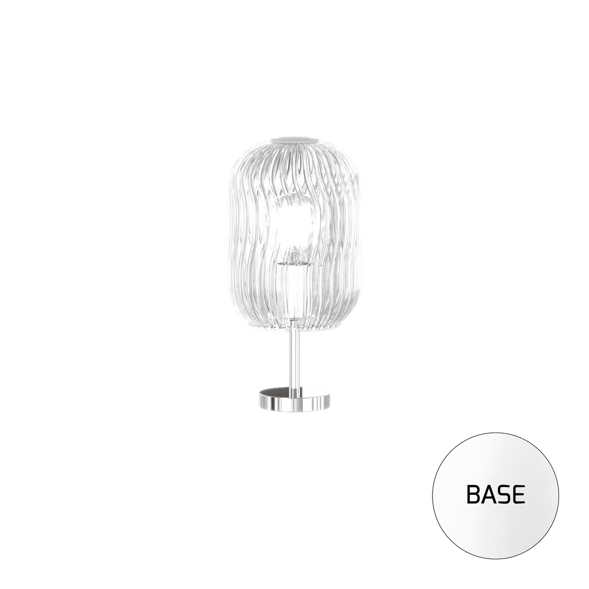 1181BI/P-TR TENDER PORTATILE BIANCO 1 LUCE VETRO TRASPARENTE