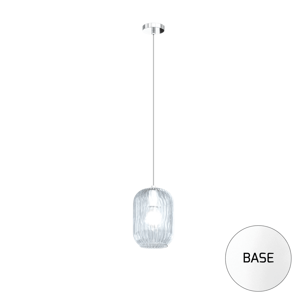 1181BI/S1-BL TENDER SOSP. BIANCO 1 LUCE VETRO BLU
