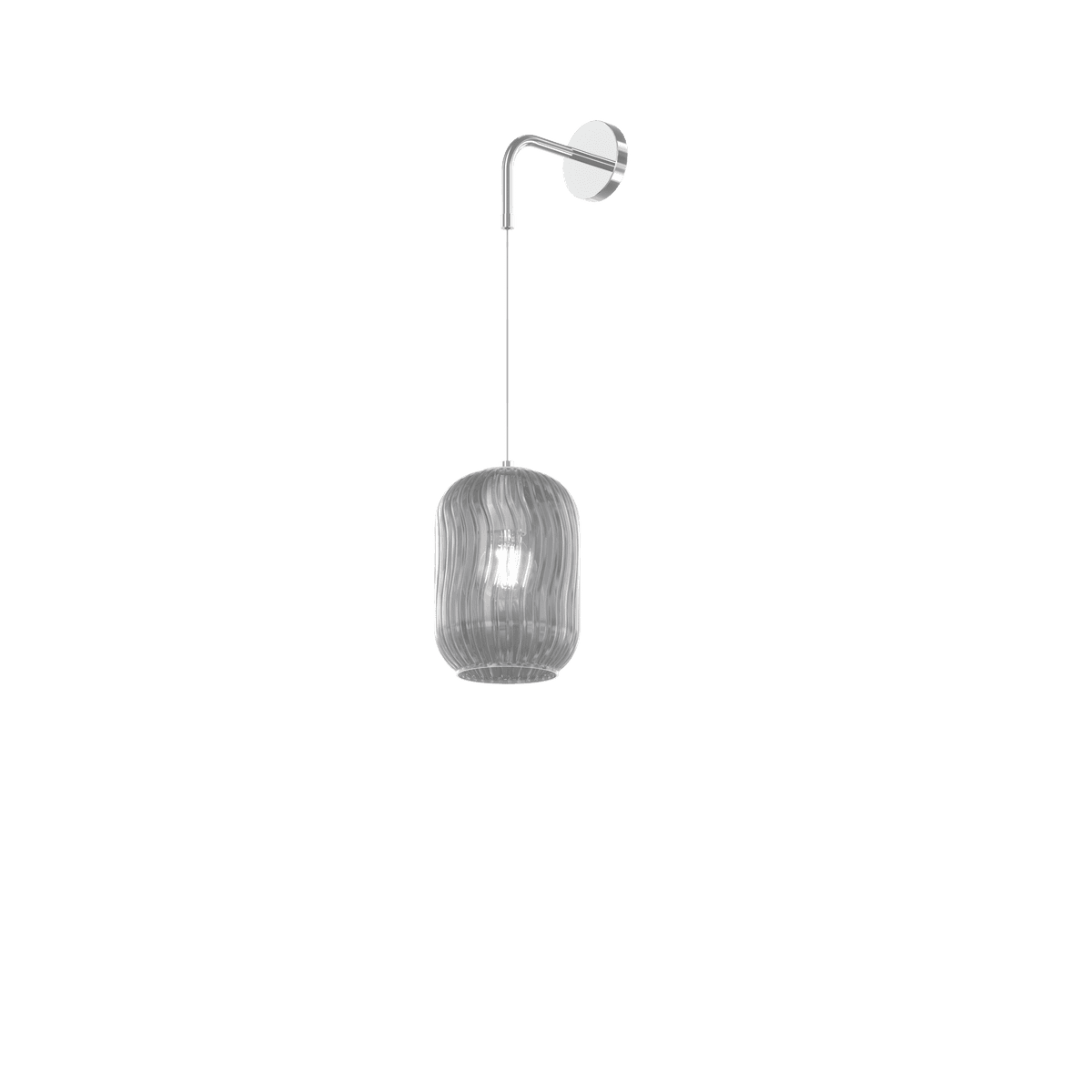 1181CR/A-FU TENDER APPLIQUE REGOLABILE CROMO 1 LUCE VETRO FUME