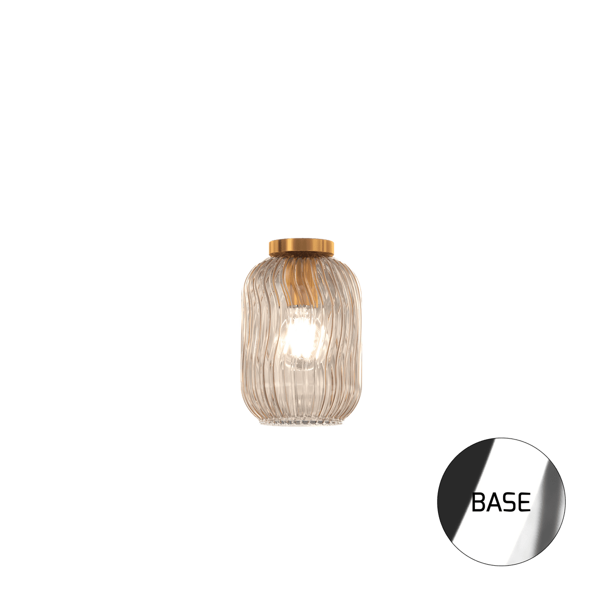 1181CR/PL1-AM TENDER PLAFONIERA CROMO 1 LUCE VETRO AMBRA