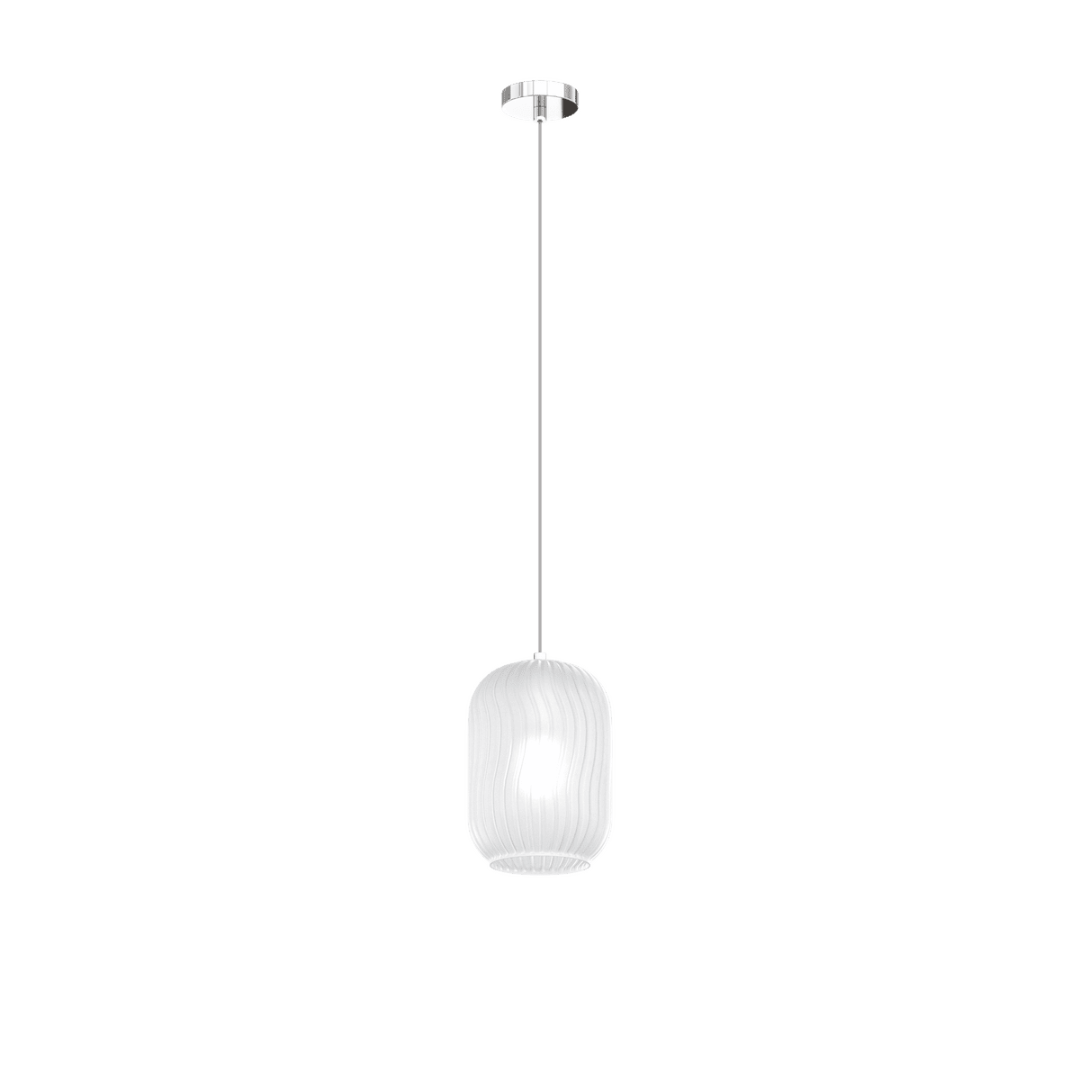 1181CR/S1-BF TENDER SOSP. CROMO 1 LUCE VETRO BIANCO FOG