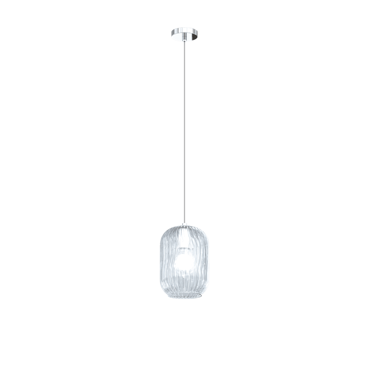 1181CR/S1-BL TENDER SOSP. CROMO 1 LUCE VETRO BLU
