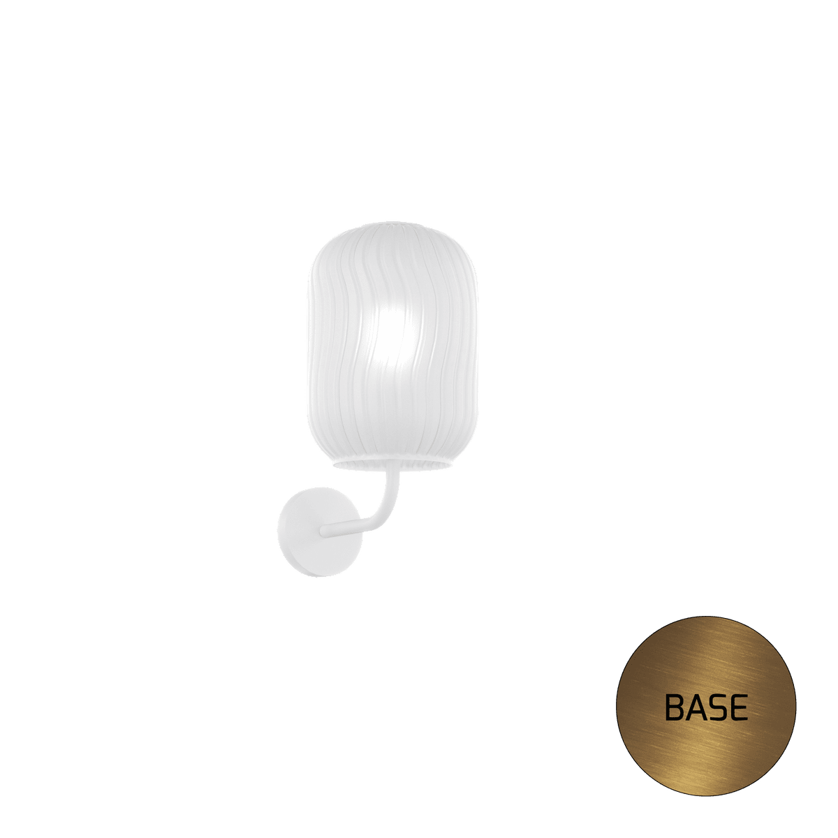 1181OS/AT-BF TENDER APPLIQUE OTTONE SAT. 1 LUCE VETRO BIANCO FOG