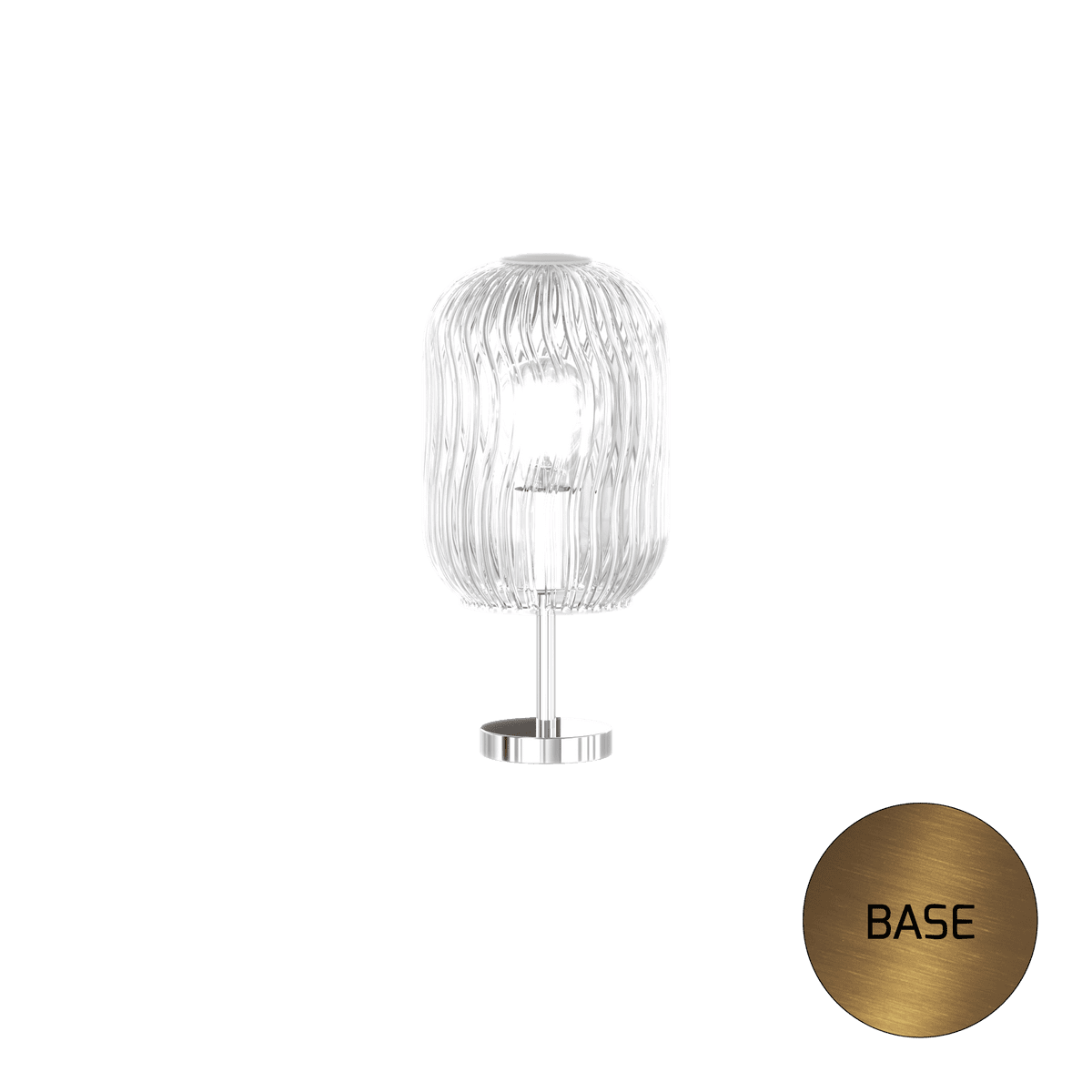 1181OS/P-TR TENDER PORTATILE OTTONE SAT. 1 LUCE VETRO TRASPARENTE