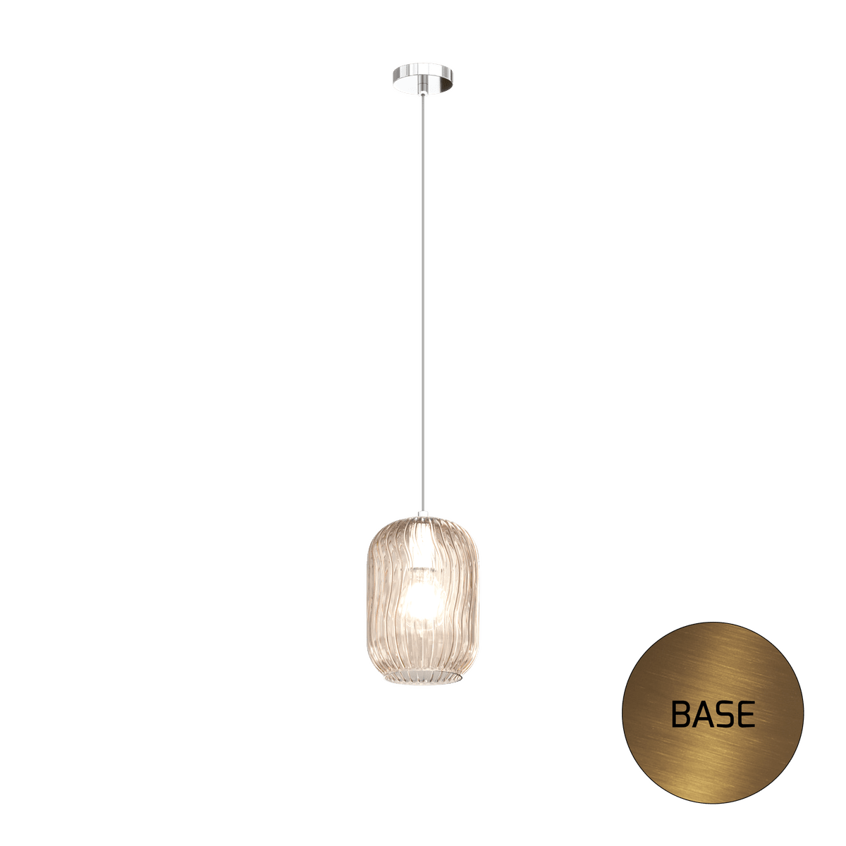 1181OS/S1-AM TENDER SOSP. OTTONE SAT. 1 LUCE VETRO AMBRA