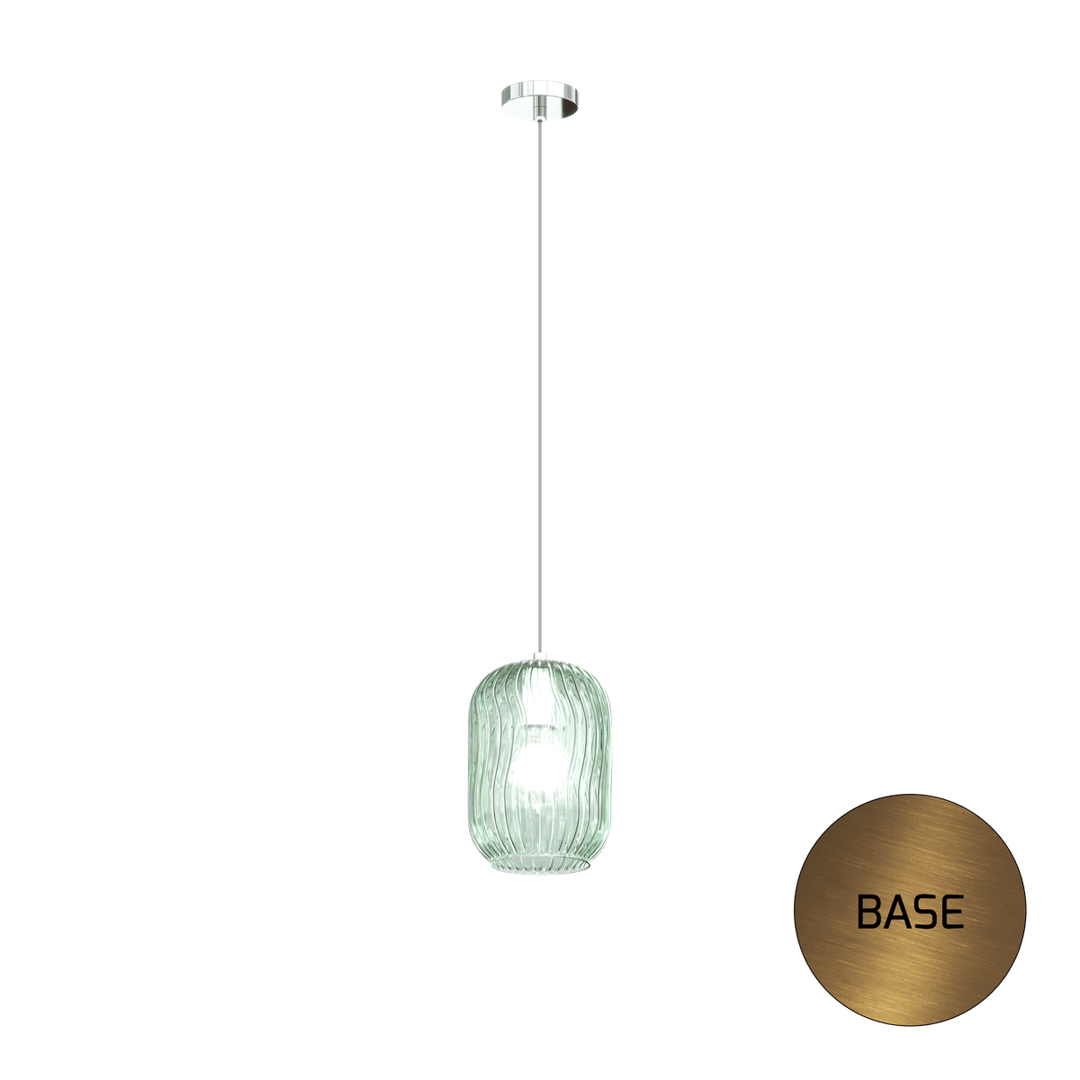 1181OS/S1-VE TENDER SOSP. OTTONE SAT. 1 LUCE VETRO VERDE