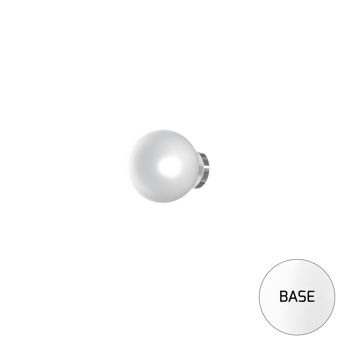ECLIPSE APPLIQUE BIANCO 1 LUCE VETRO BIANCO FOG