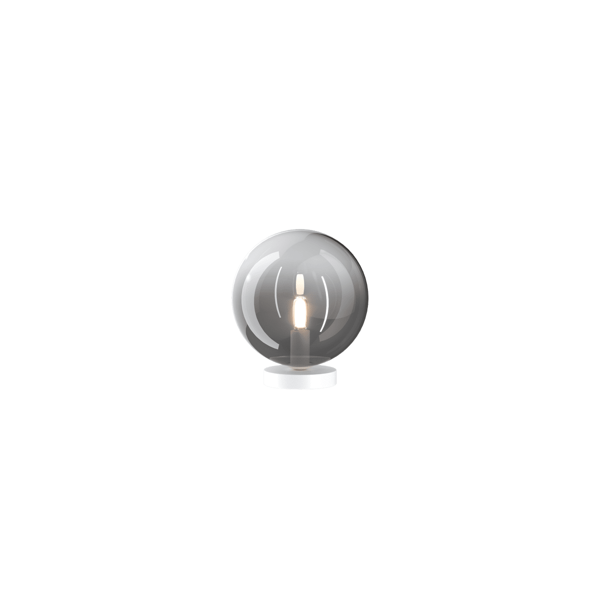 1184BI/P-FU ECLIPSE PORTATILE BIANCO 1 LUCE VETRO FUME
