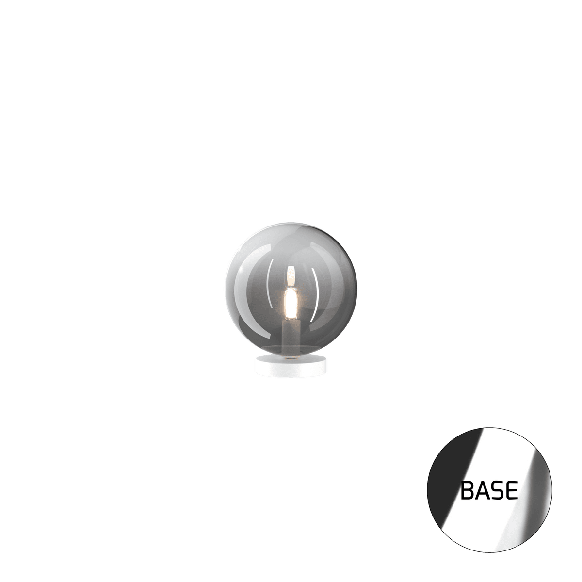 1184CR/P-FU ECLIPSE PORTATILE CROMO 1 LUCE VETRO FUME