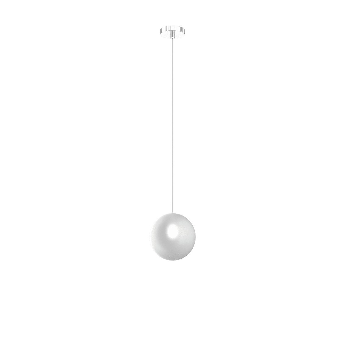 1184CR/S1-BF ECLIPSE SOSP. CROMO 1 LUCE VETRO BIANCO FOG