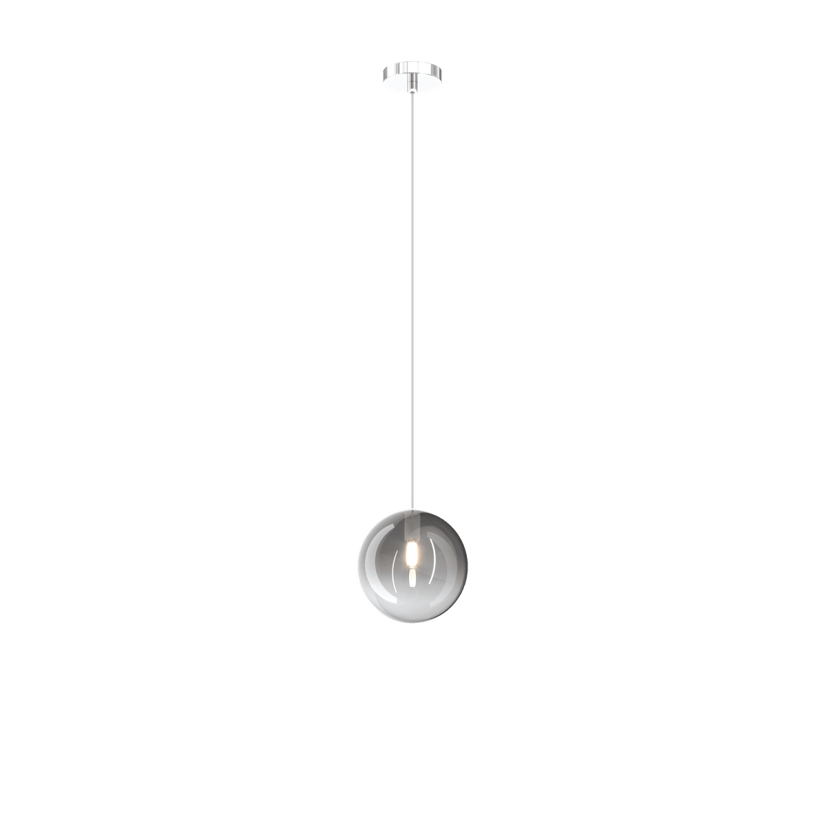 1184CR/S1-FU ECLIPSE SOSP. CROMO 1 LUCE VETRO FUME