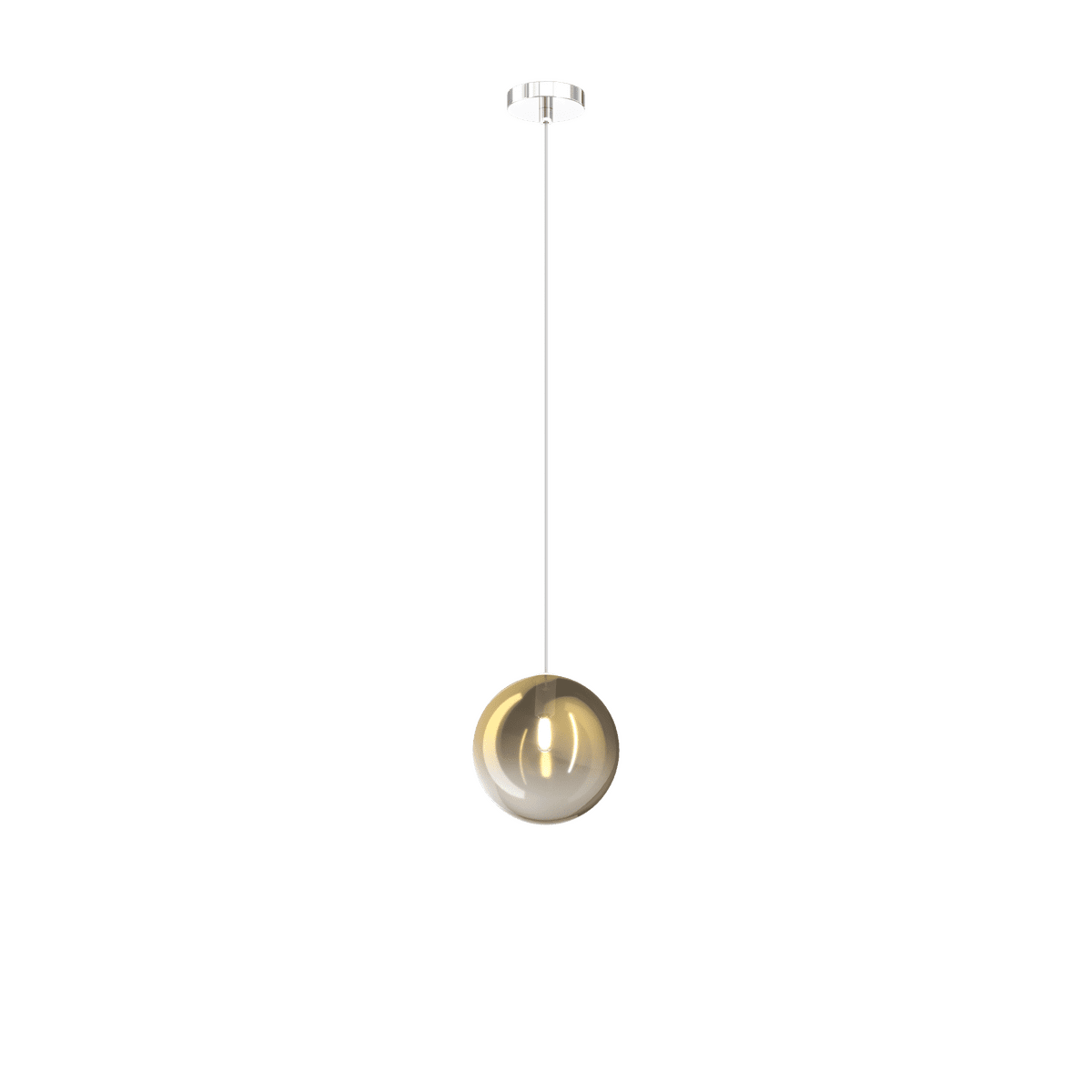 1184CR/S1-OR ECLIPSE SOSP. CROMO 1 LUCE VETRO ORO