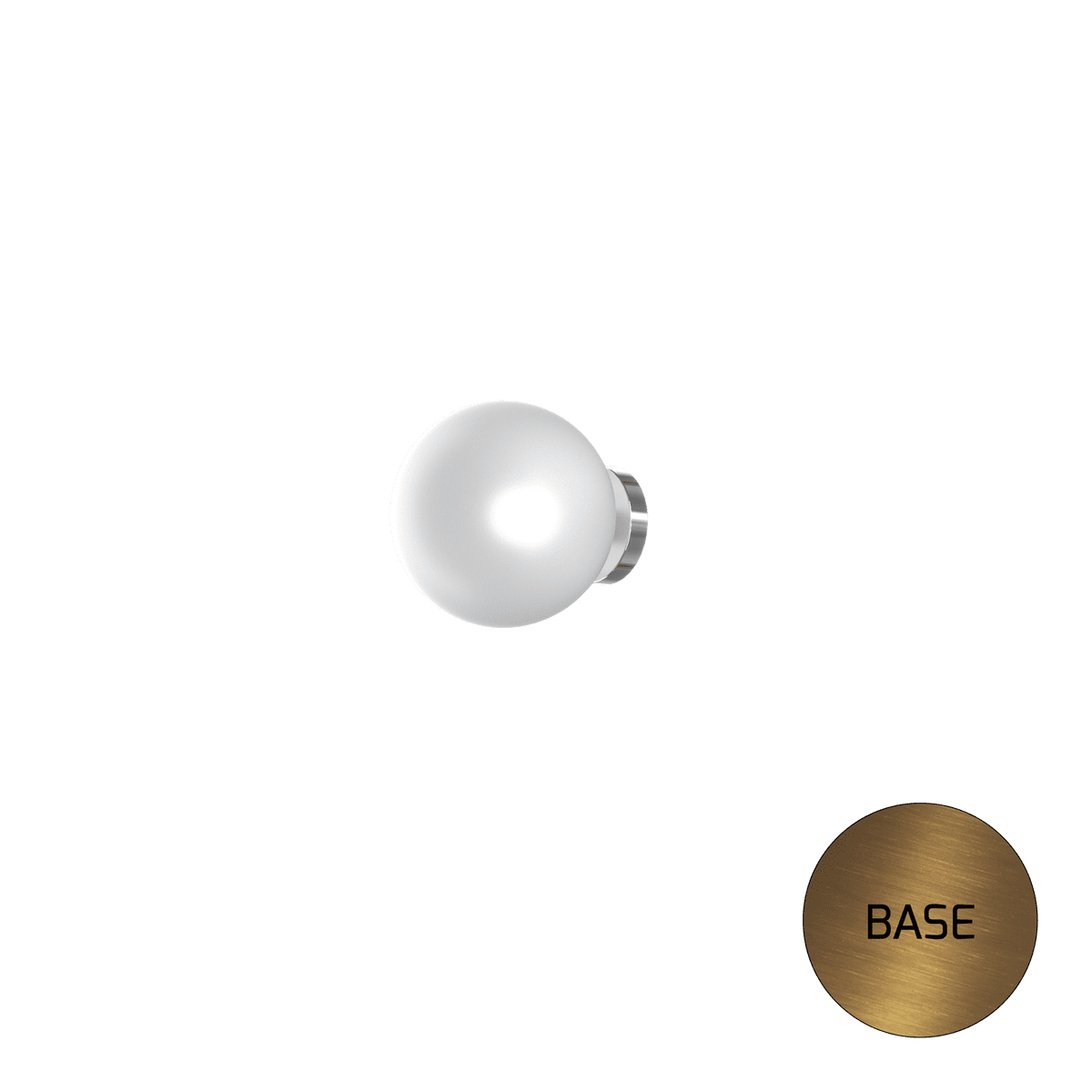 1184OS/A-BF ECLIPSE APPLIQUE OTTONE SAT. 1 LUCE VETRO BIANCO FOG