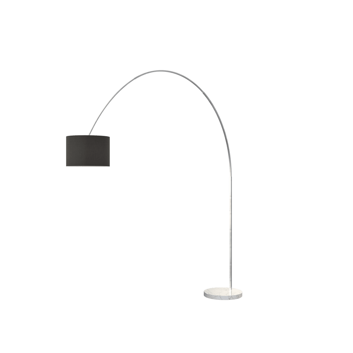 TURNING PIANTANA 1187 TUBO CURVO - BASE PIANA BIANCO - DIFFUSORE CILINDRICO NERO