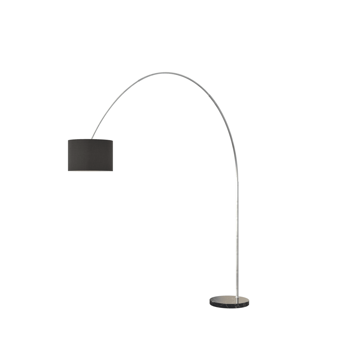 TURNING PIANTANA 1187 TUBO CURVO - BASE PIANA NERO - DIFFUSORE CILINDRICO NERO