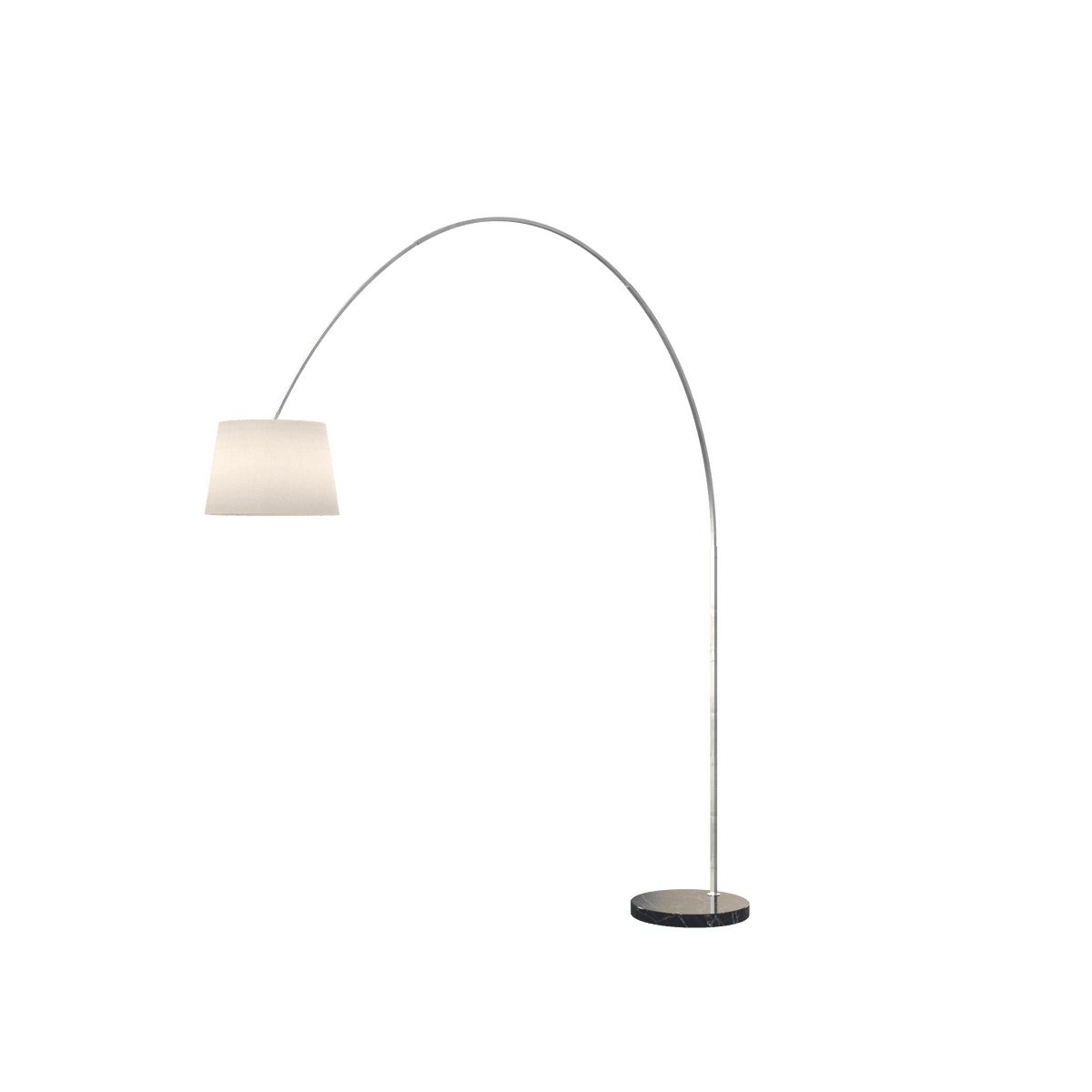 TURNING PIANTANA 1187 TUBO CURVO - BASE PIANA NERO - DIFFUSORE CONICO BIANCO