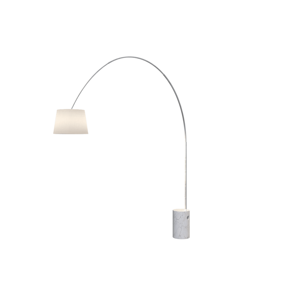 1187/B5-COB TURNING PIANTANA 1187 TUBO CURVO - BASE CILINDRICA BIANCO - DIFFUSORE CONICO BIANCO