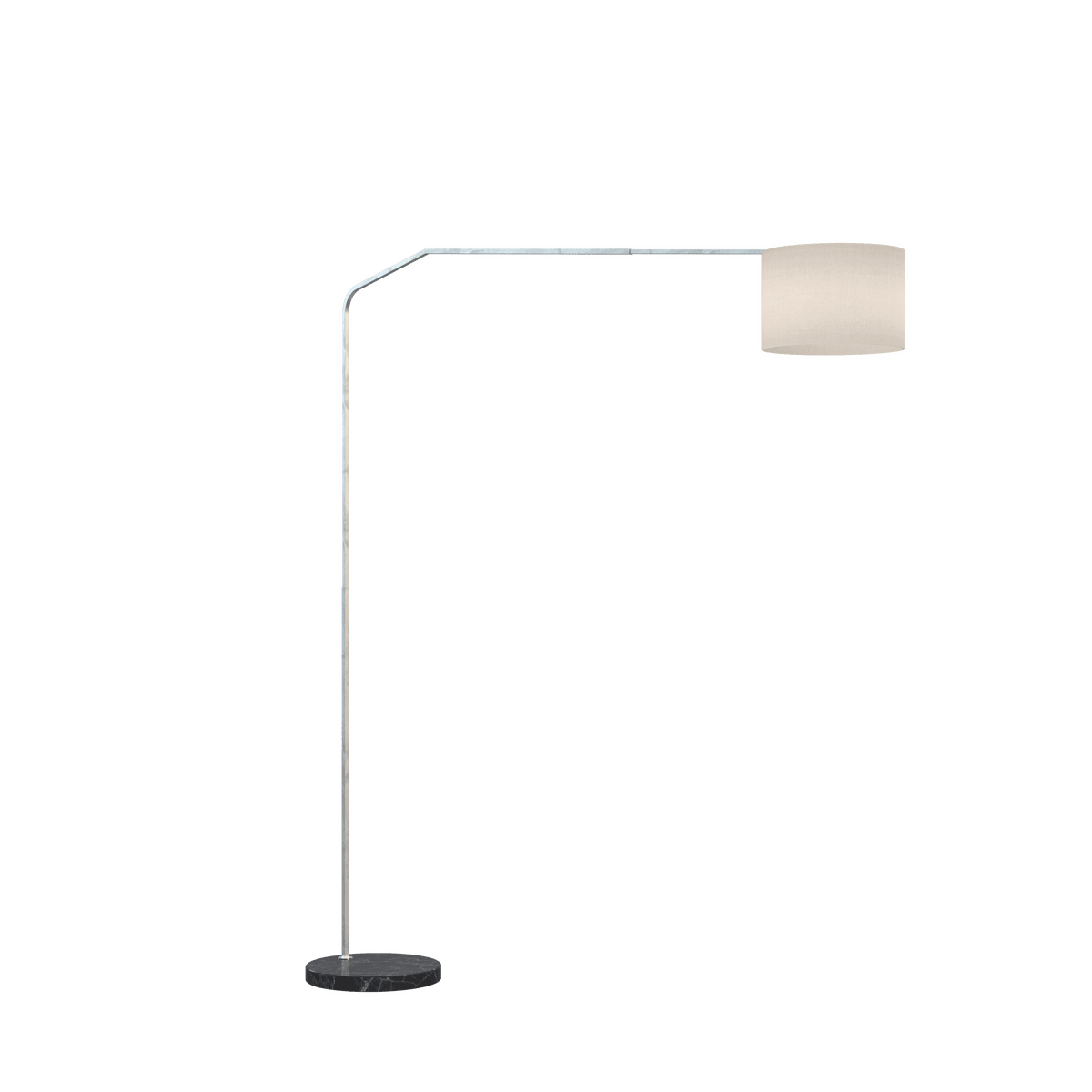1188/B4-CIB SLOPE PIANTANA 1188 TUBO DOPPIA CURVA - BASE PIANA NERO - DIFFUSORE CILINDRICO BIANCO