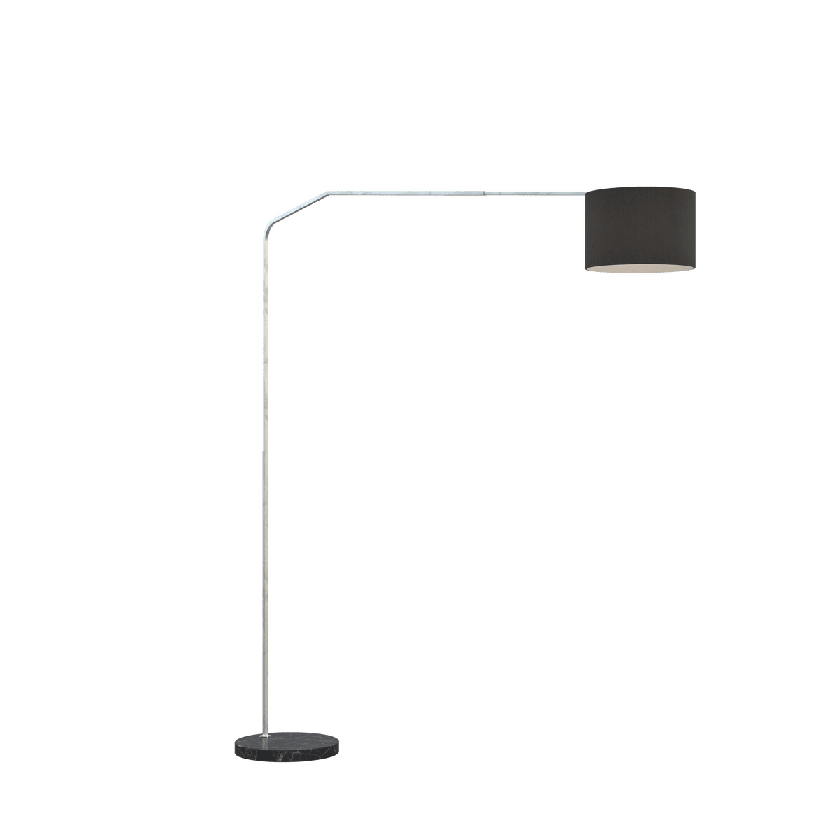1188/B4-CIN SLOPE PIANTANA 1188 TUBO DOPPIA CURVA - BASE PIANA NERO - DIFFUSORE CILINDRICO NERO