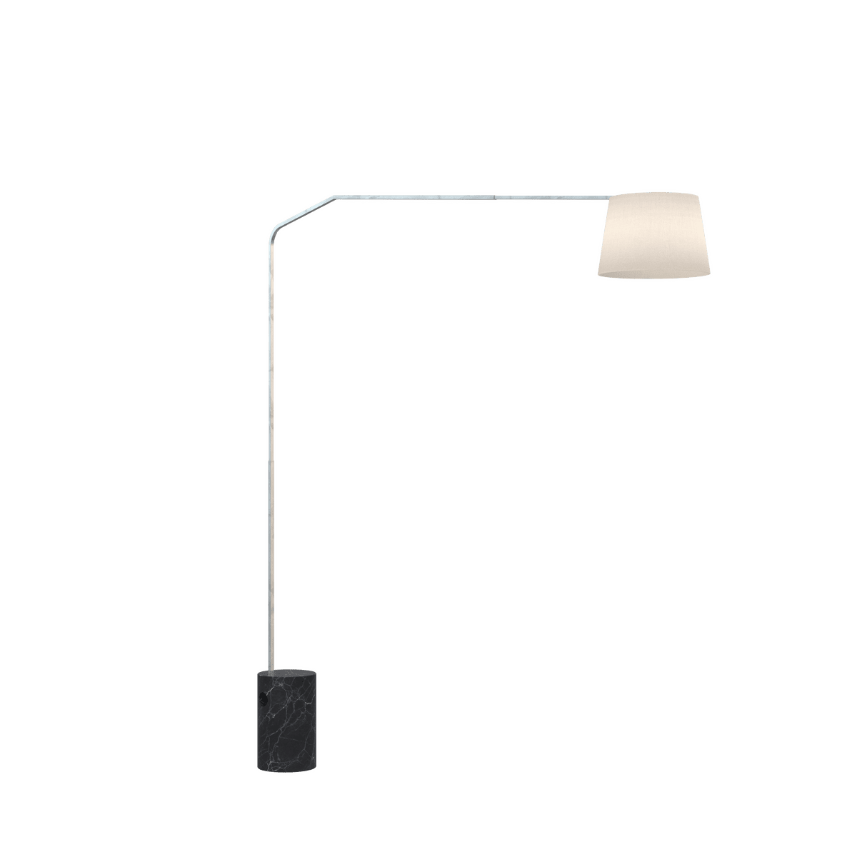 1188/B6-COB SLOPE PIANTANA 1188 TUBO DOPPIA CURVA - BASE CILINDRICA NERO - DIFFUSORE CONICO BIANCO