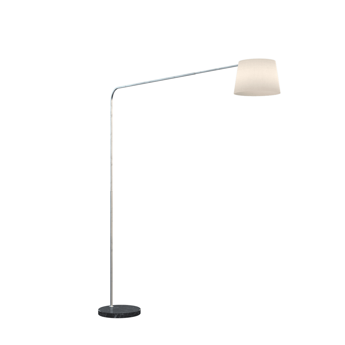 1189/B4-COB CORNER PIANTANA 1189 TUBO SINGOLA CURVA - BASE PIANA NERO - DIFFUSORE CONICO BIANCO