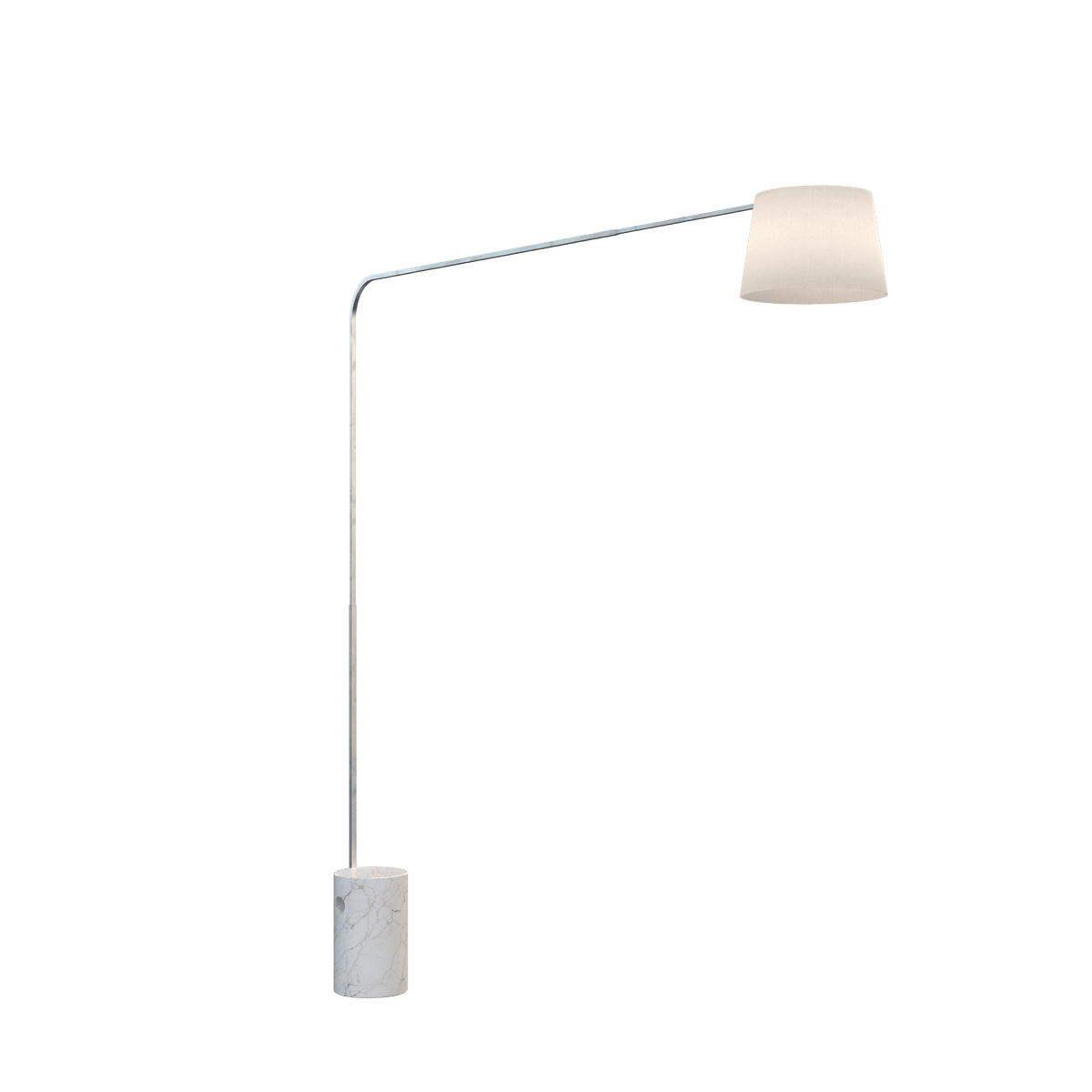 1189/B5-COB CORNER PIANTANA 1189 TUBO SINGOLA CURVA - BASE CILINDRICA BIANCO - DIFFUSORE CONICO BIANCO