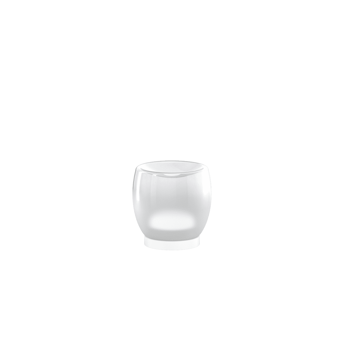 DRUM PORTATILE DECORO BIANCO VETRO PICCOLO