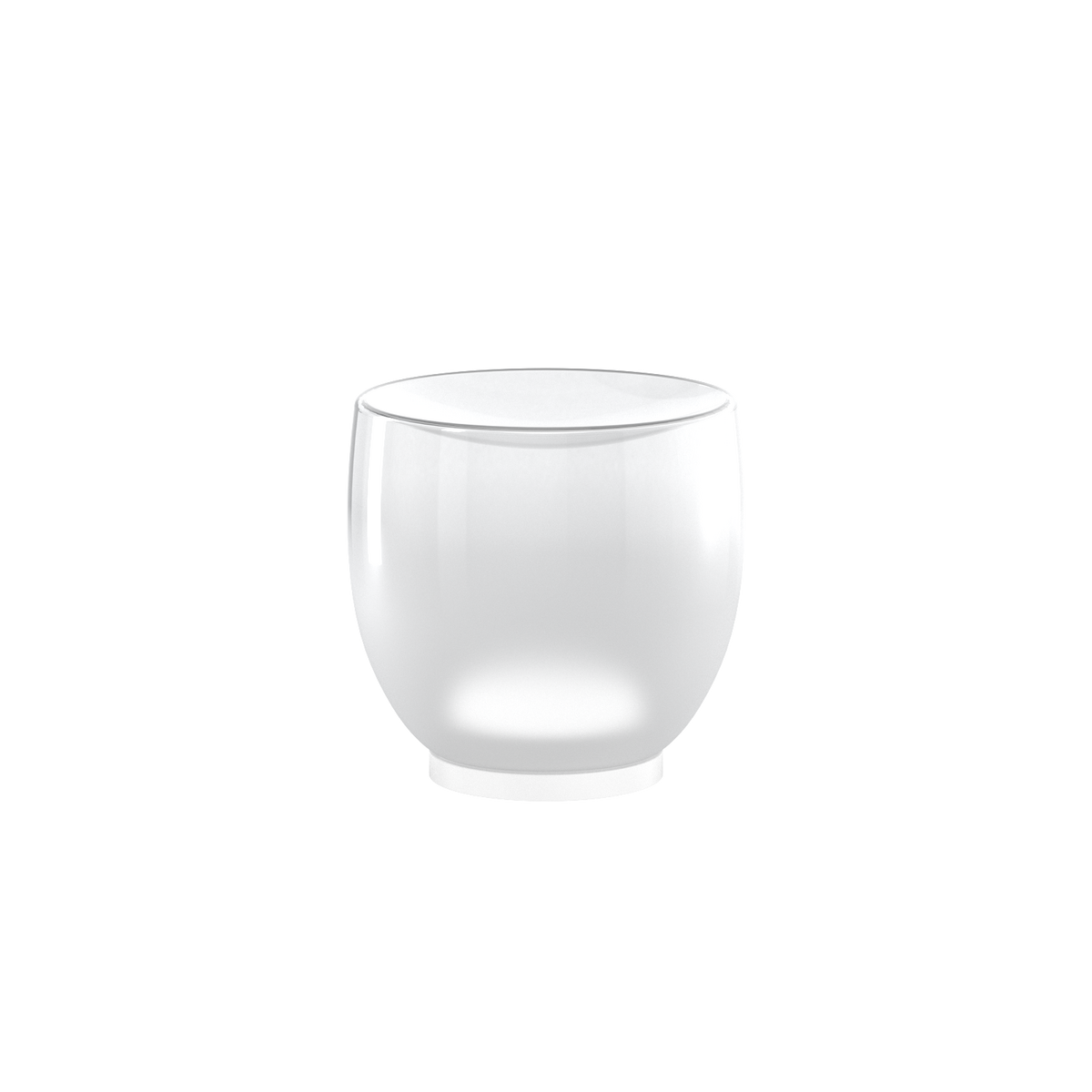 DRUM LAMPADA DA TAVOLO DECORO BIANCO VETRO GRANDE