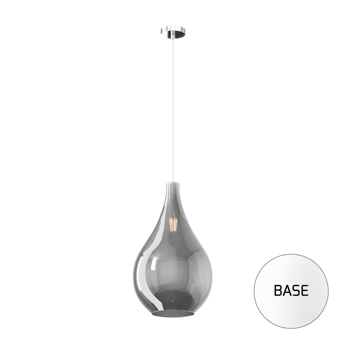 1193BI/SG-FU DROP 2.0 SOSP. BIANCO 1 LUCE VETRO GRANDE FUM?