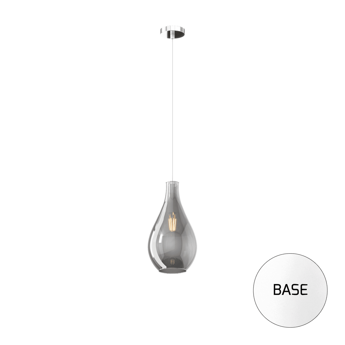 1193BI/SP-FU DROP 2.0 SOSP. BIANCO 1 LUCE VETRO PICCOLO FUM?