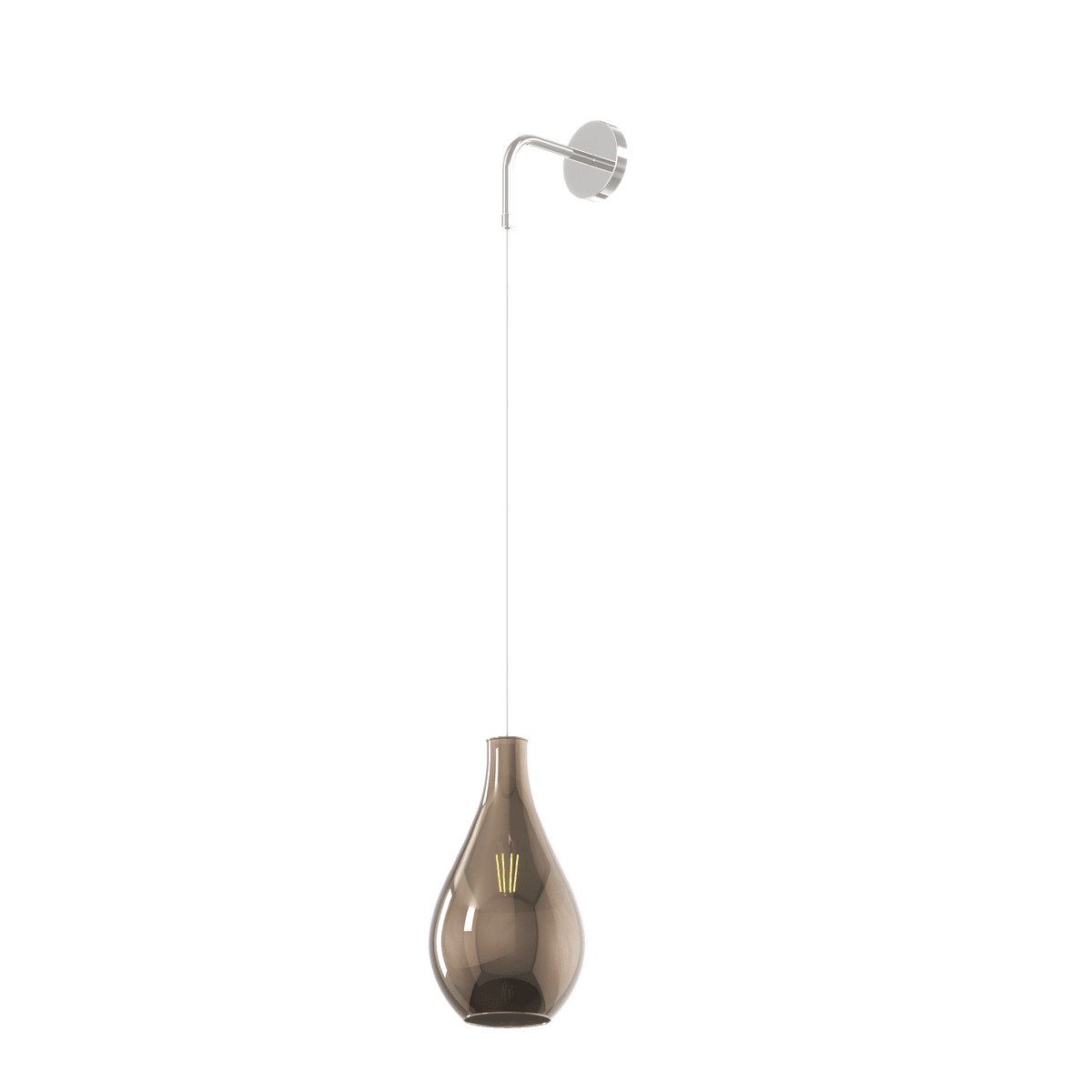 1193CR/A-BR DROP 2.0 APPLIQUE CROMO REGOLABILE VETRO BRONZO