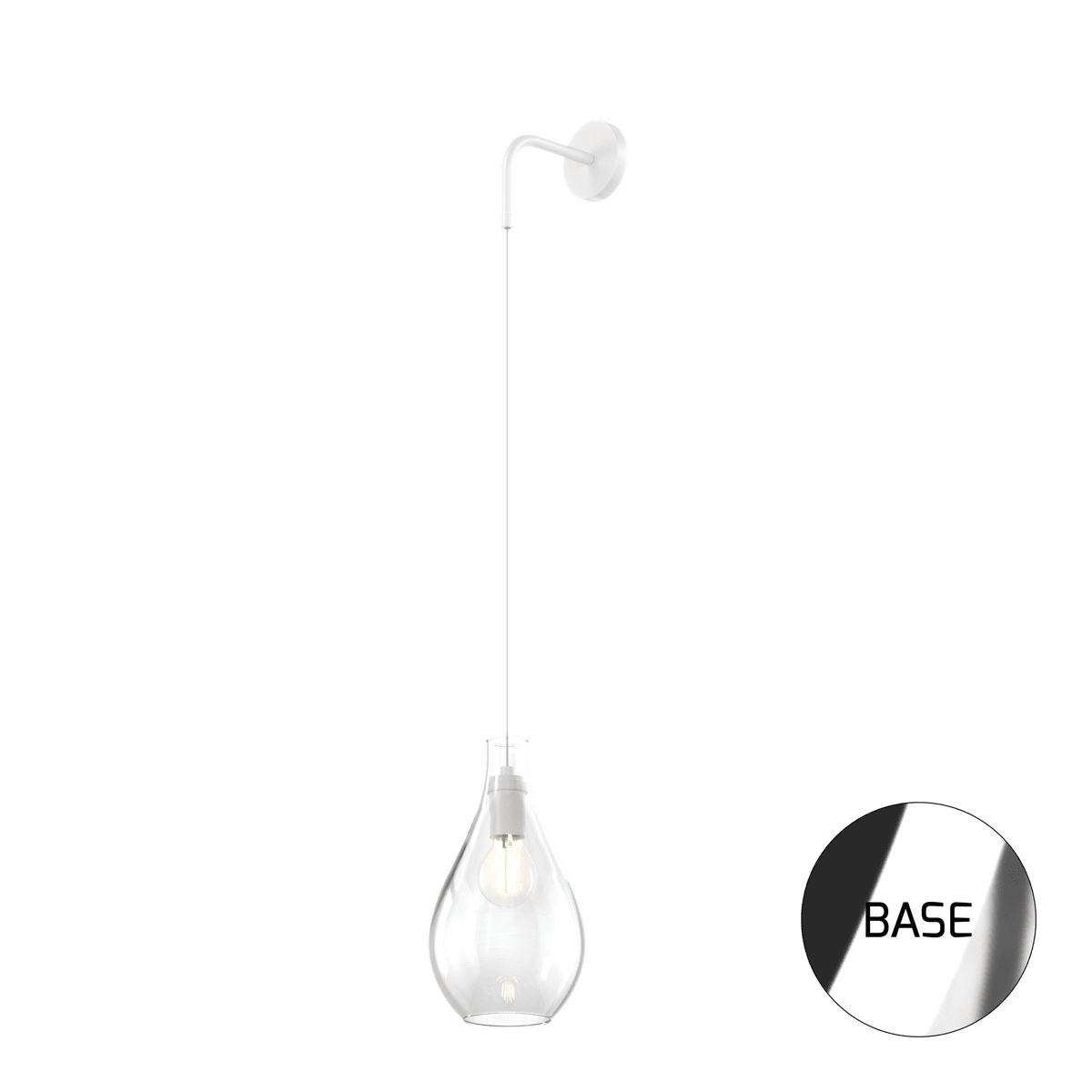1193CR/A-TR DROP 2.0 APPLIQUE CROMO REGOLABILE VETRO TRASPARENTE