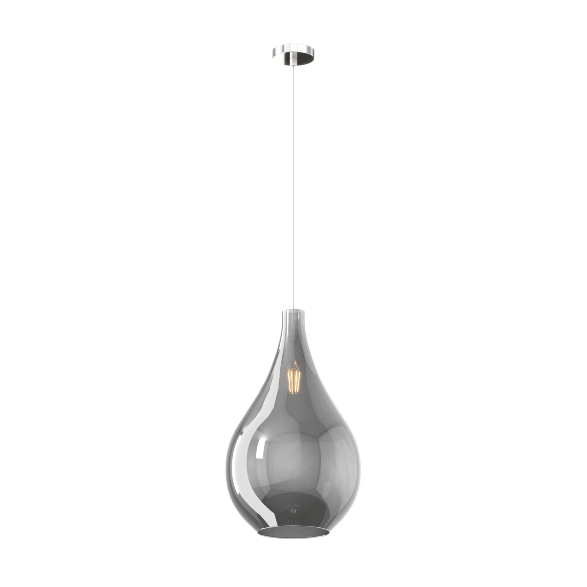 1193CR/SG-FU DROP 2.0 SOSP. CROMO 1 LUCE VETRO GRANDE FUM?