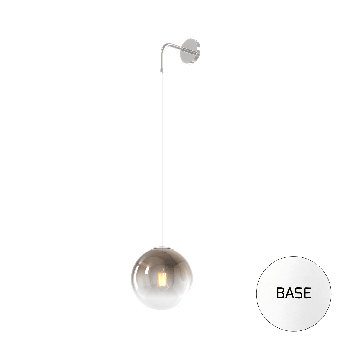 1194BI/A-BR BIG ECLIPSE APPLIQUE BIANCO 1 LUCE VETRO BRONZO