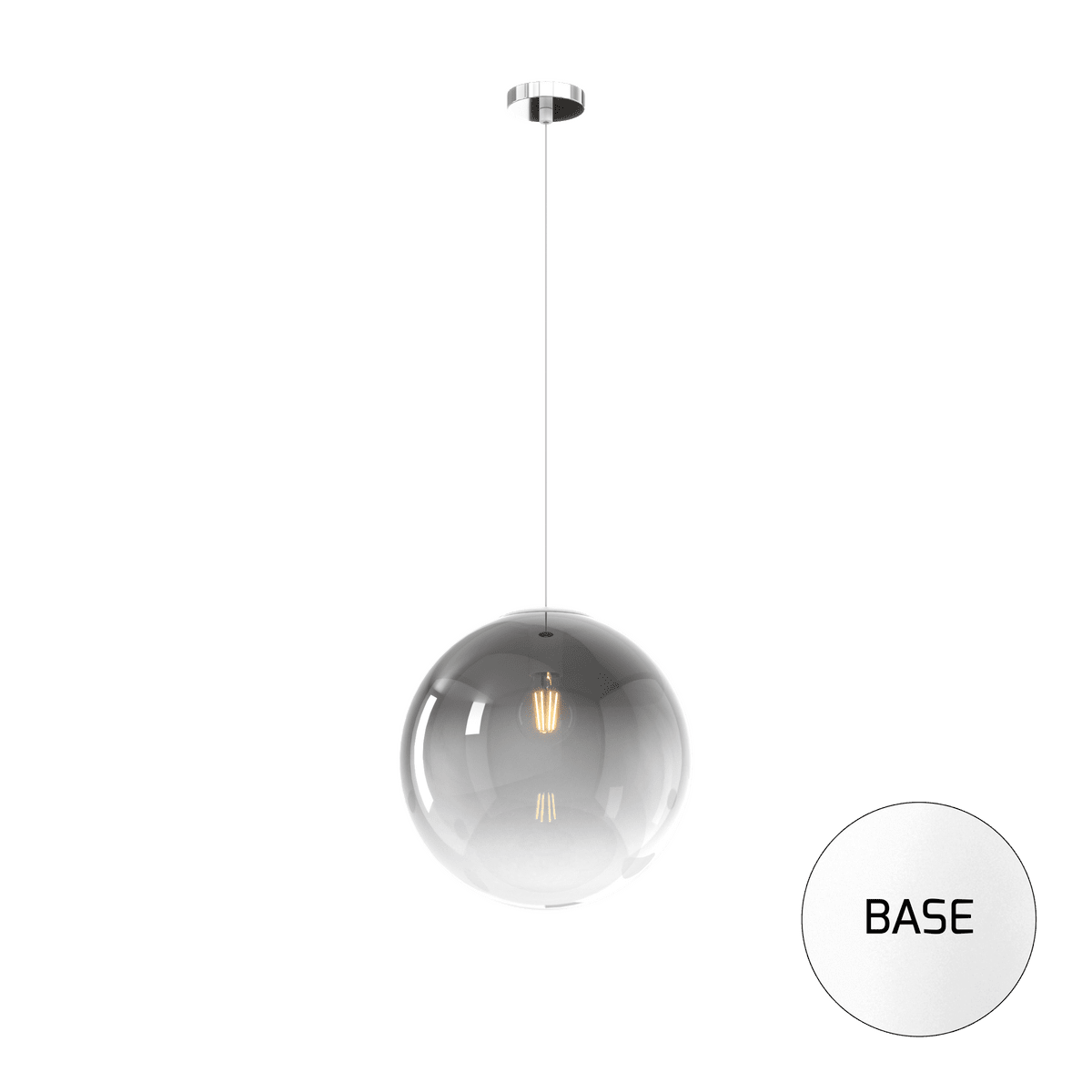 1194BI/S30-FU BIG ECLIPSE SOSP. BIANCO 1 LUCE VETRO GRANDE FUM?