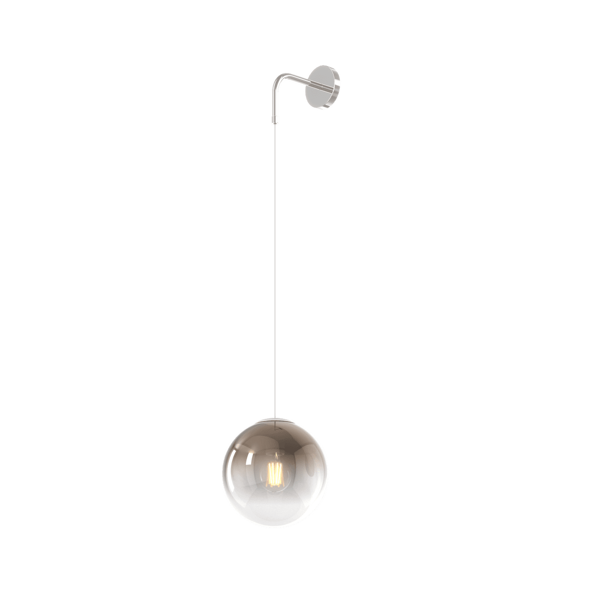 1194CR/A-BR BIG ECLIPSE APPLIQUE CROMO 1 LUCE VETRO BRONZO