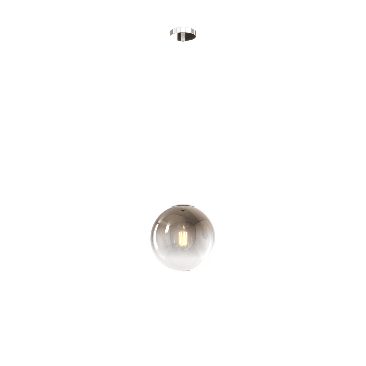 1194CR/S20-BR BIG ECLIPSE SOSP. CROMO 1 LUCE VETRO PICCOLO BRONZO