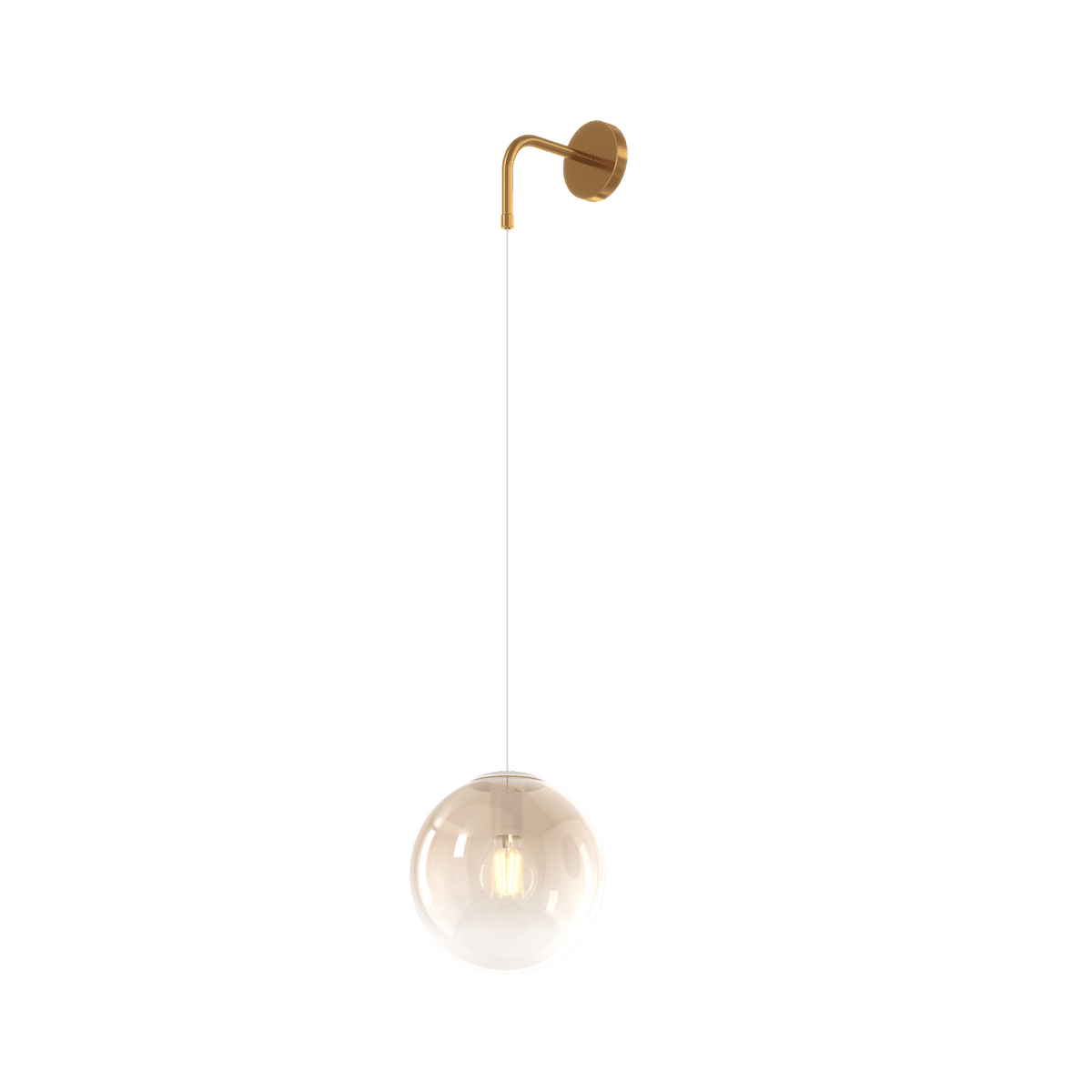 1194OS/A-AM BIG ECLIPSE APPLIQUE OTTONE SAT. 1 LUCE VETRO AMBRA