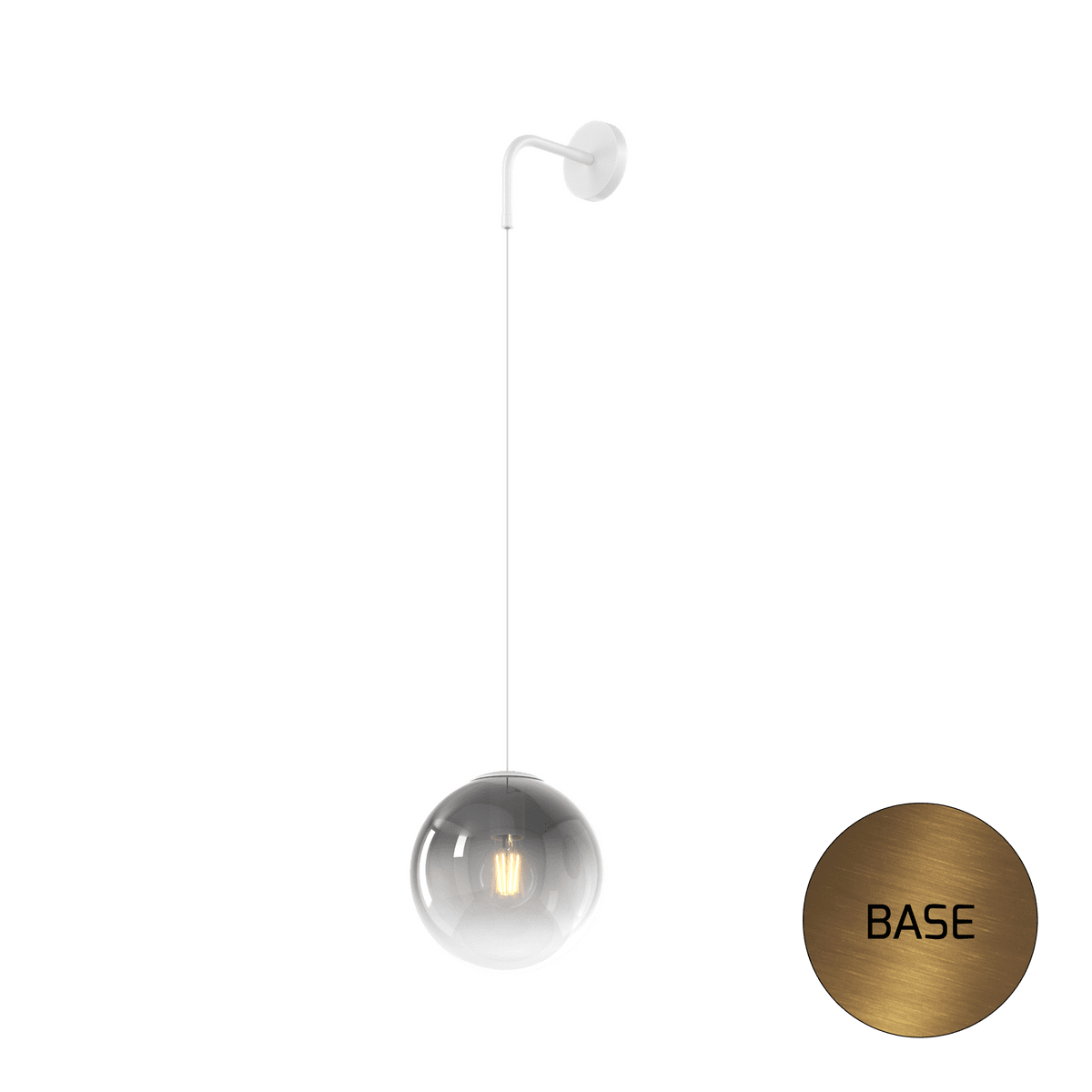 1194OS/A-FU BIG ECLIPSE APPLIQUE OTTONE SAT. 1 LUCE VETRO FUM?