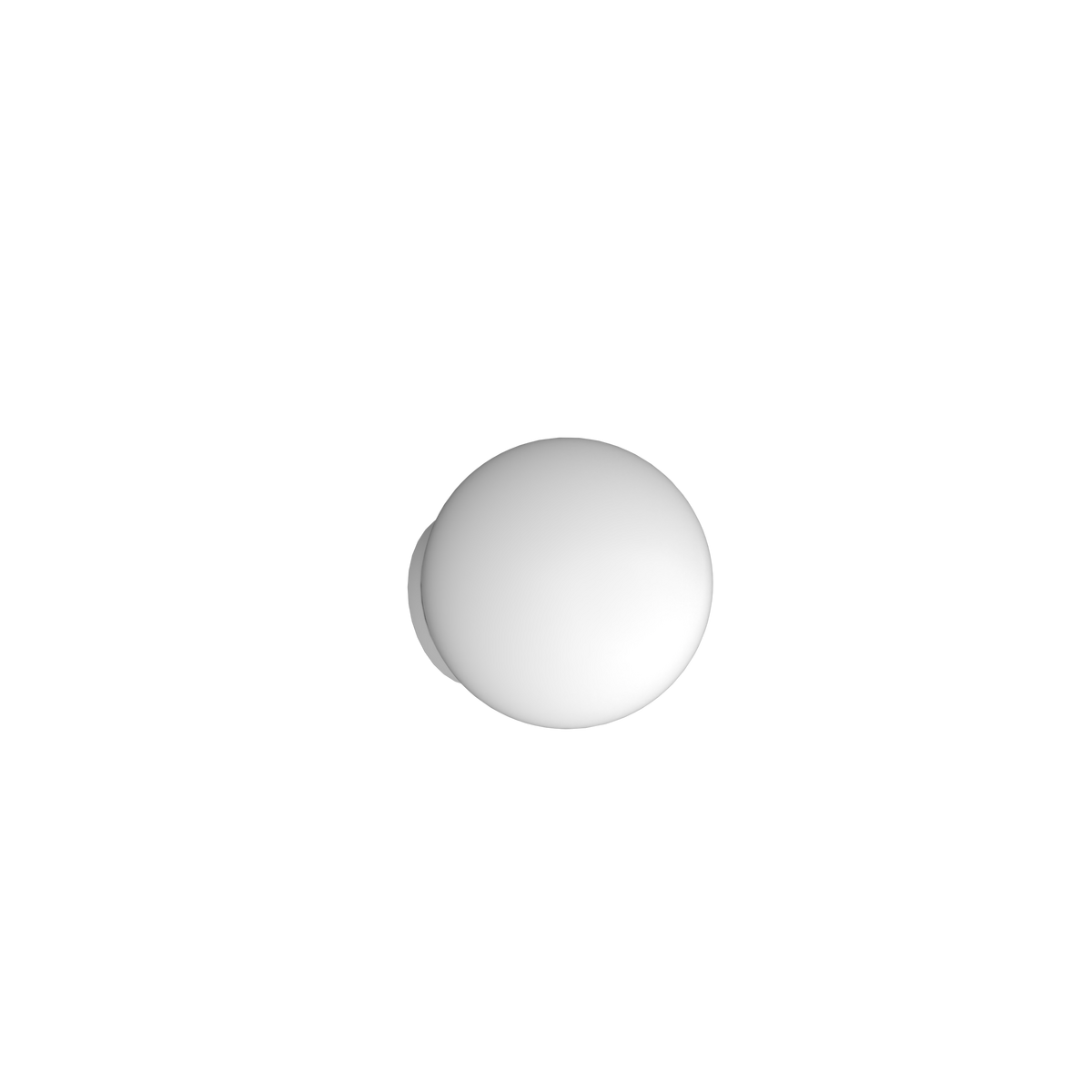 1195BI/A MARS APPLIQUE BIANCO D.20 CM. 1 LUCE