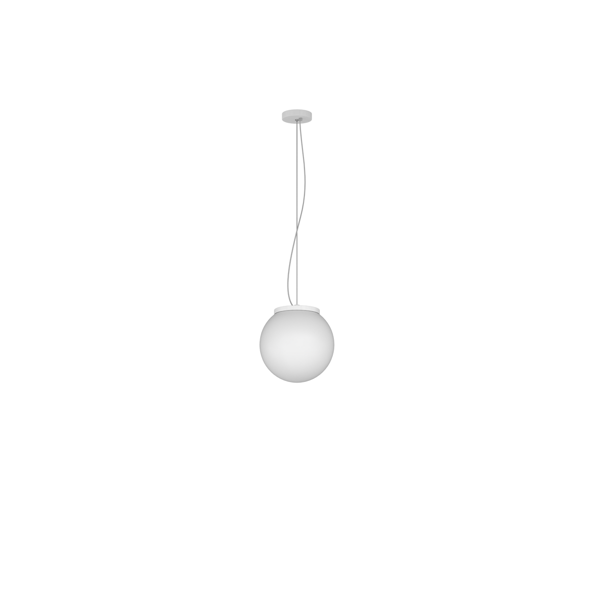 1195BI/S20 MARS SOSPENSIONE BIANCO D.20 CM. 1 LUCE