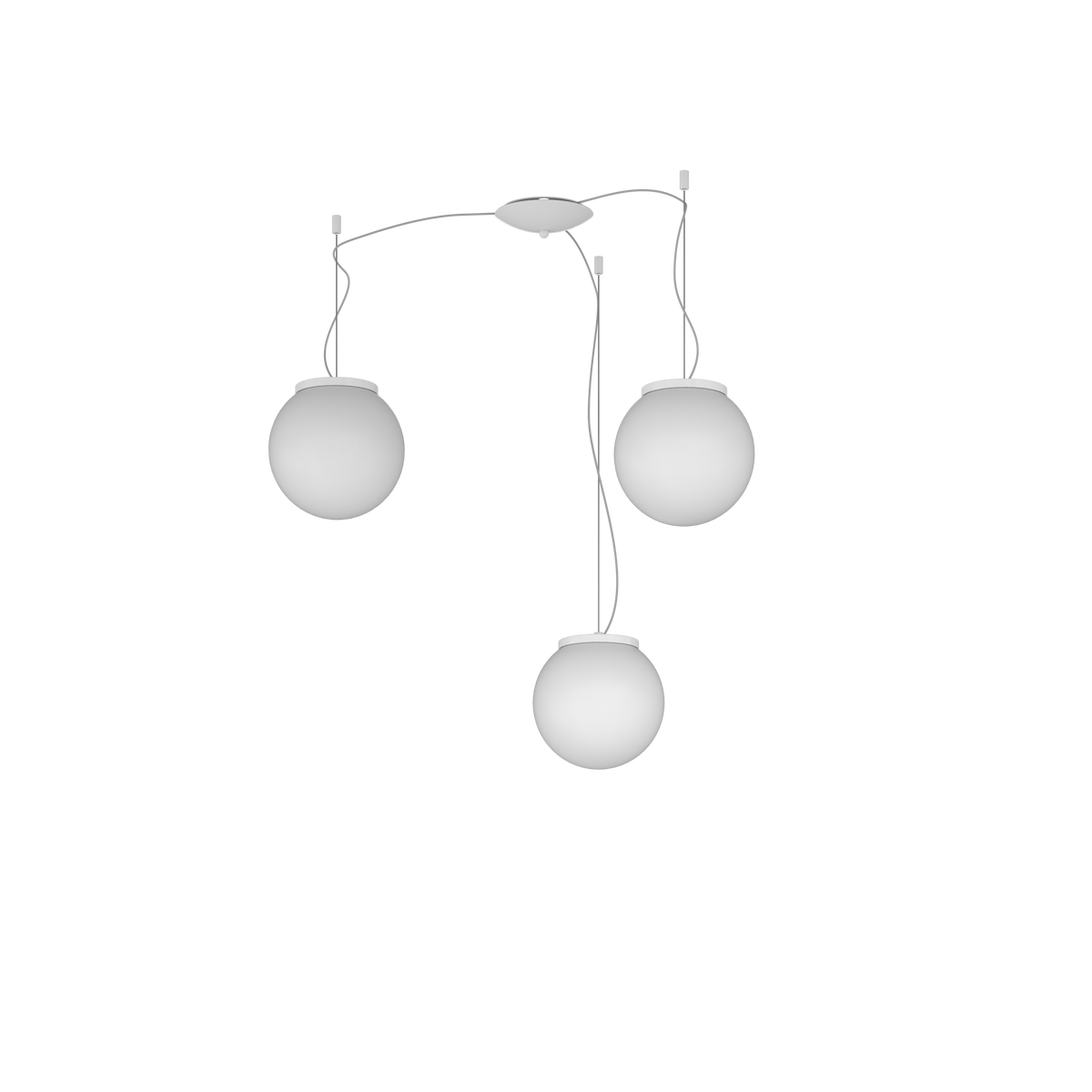 1195BI/S3-20 MARS SOSPENSIONE BIANCO D.20 CM. 3 LUCI