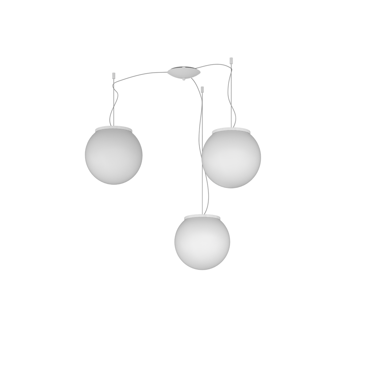 1195BI/S3-25 MARS SOSPENSIONE BIANCO D.25 CM. 3 LUCI